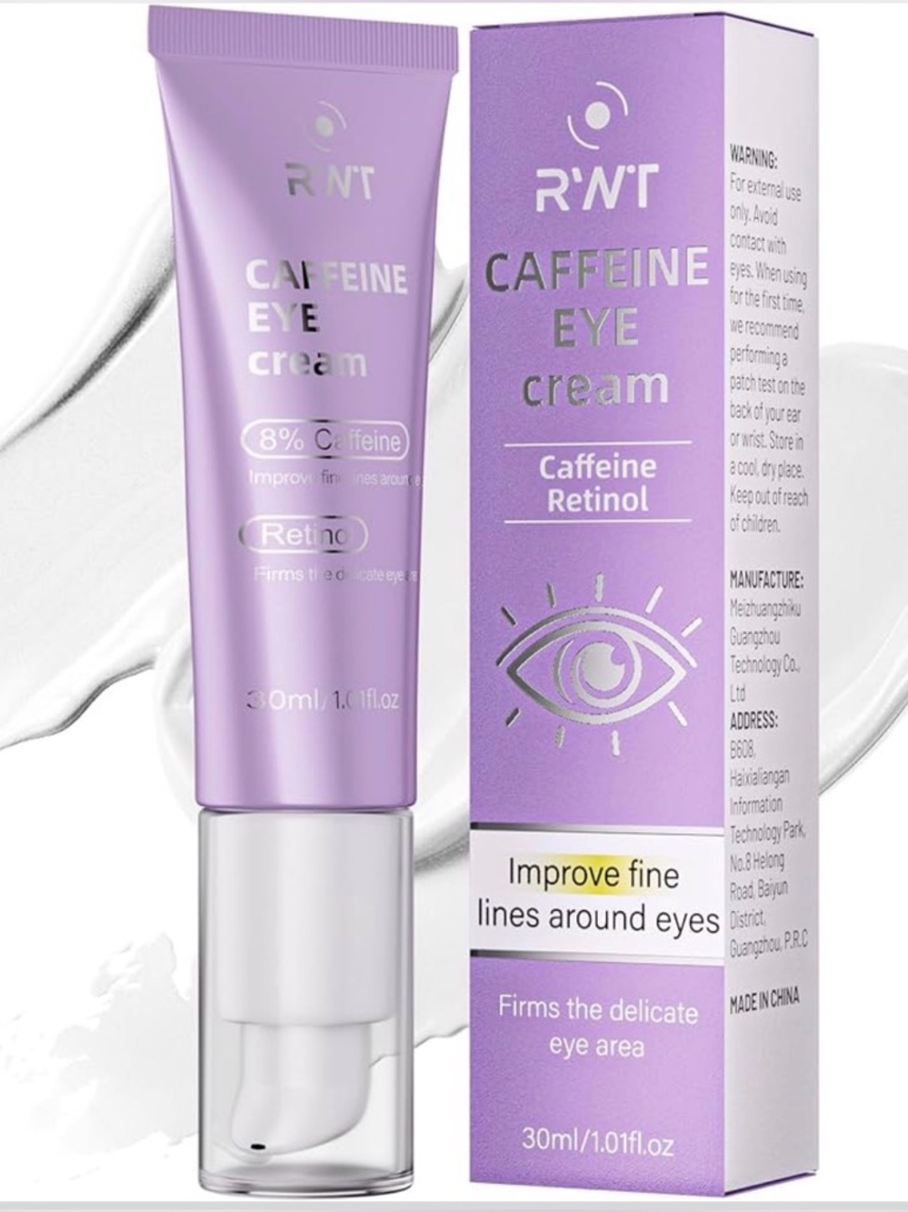 Purple Caffeine Retinol Eye Cream - Brightening & Firming